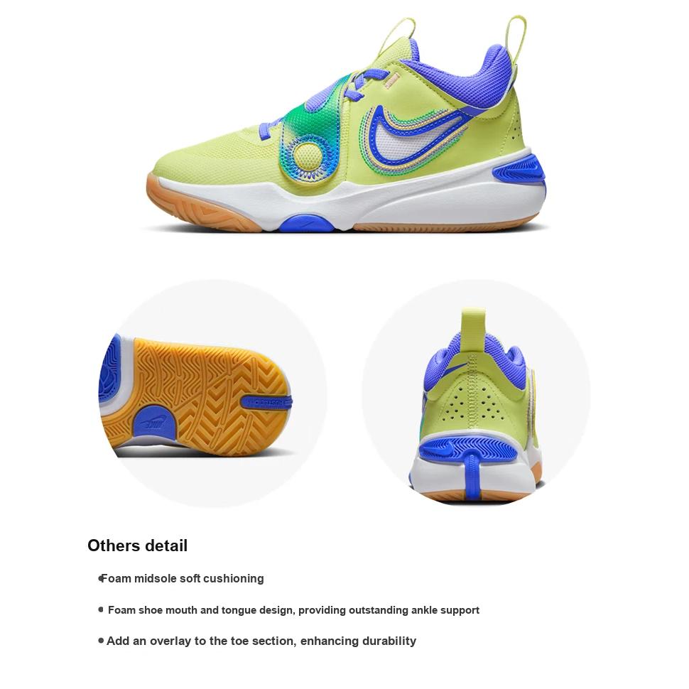 Nike Team Hustle D11 SE PS Luminous Green Ultramarine Kids Sneakers Medium-Soft-Pink Stadium-Green Light-Ultramarine FN6676-300