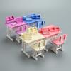 Study Desk Chair Miniature Furniture Model For Kids Early Education Furniture 1/12 Doll House Scene Setting Accessories