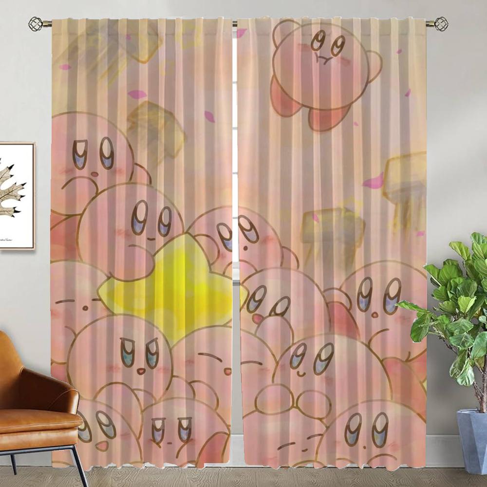 Partition K-kirbyes Elegant Room Curtains for Camera Window Curtain Home Interior Curtains 2 Pieces Shades Halloween Decoration