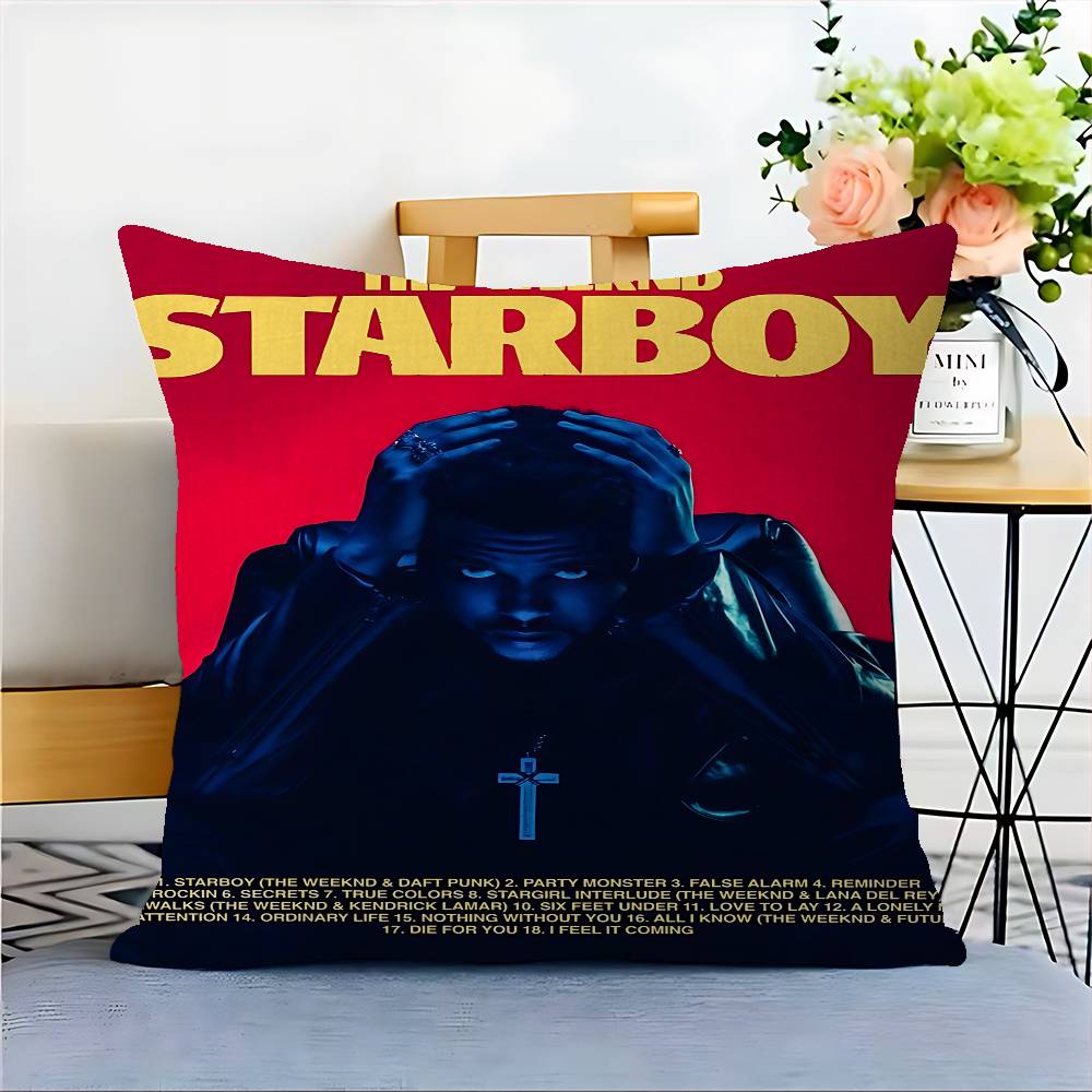 Music Star T-The Weeknd Cushion Cover Car Throw Pillow Case For Sofa Car Christmas Gift 40x40cm 45x45cm