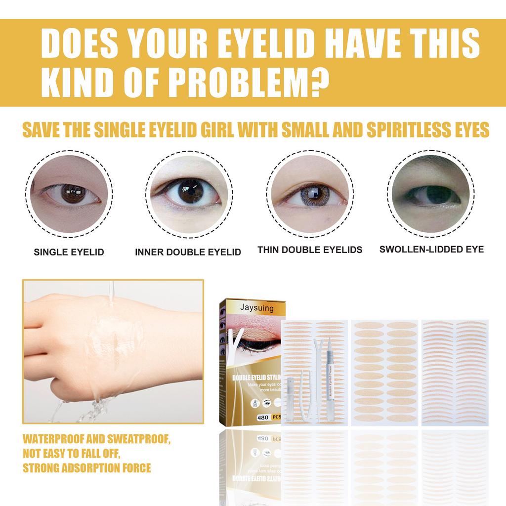 jaysuing invisible natural double eyelid stickers long lasting eye beauty stickers
