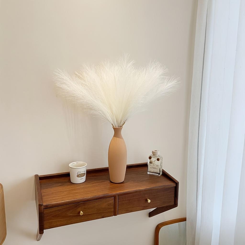 10pcs Artificial Pampas Grass Bouquets - 21.65inch Tall Fabric Feather Decor, Boho Nordic Home Decor for Weddings, Parties, Living Room, Bedroom