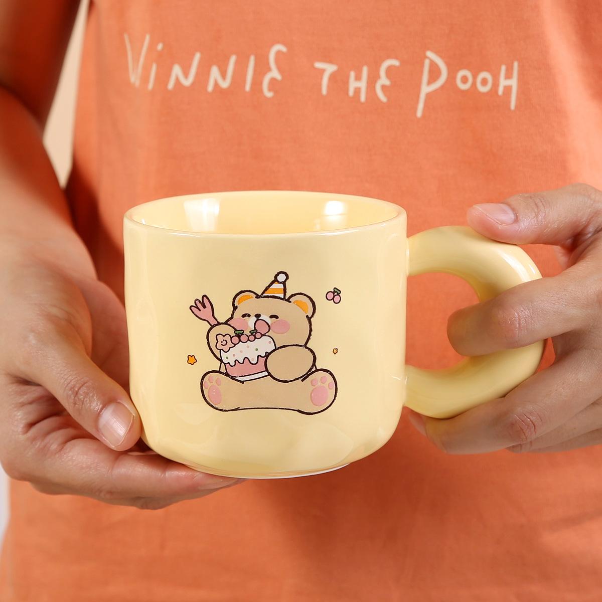 Новинка Кружка Маленький Тигр Сувенирная Керамическая Кружка Креативная Персонализированная Мультяшная Кружка для Дома Кофейная Кружка 450ML