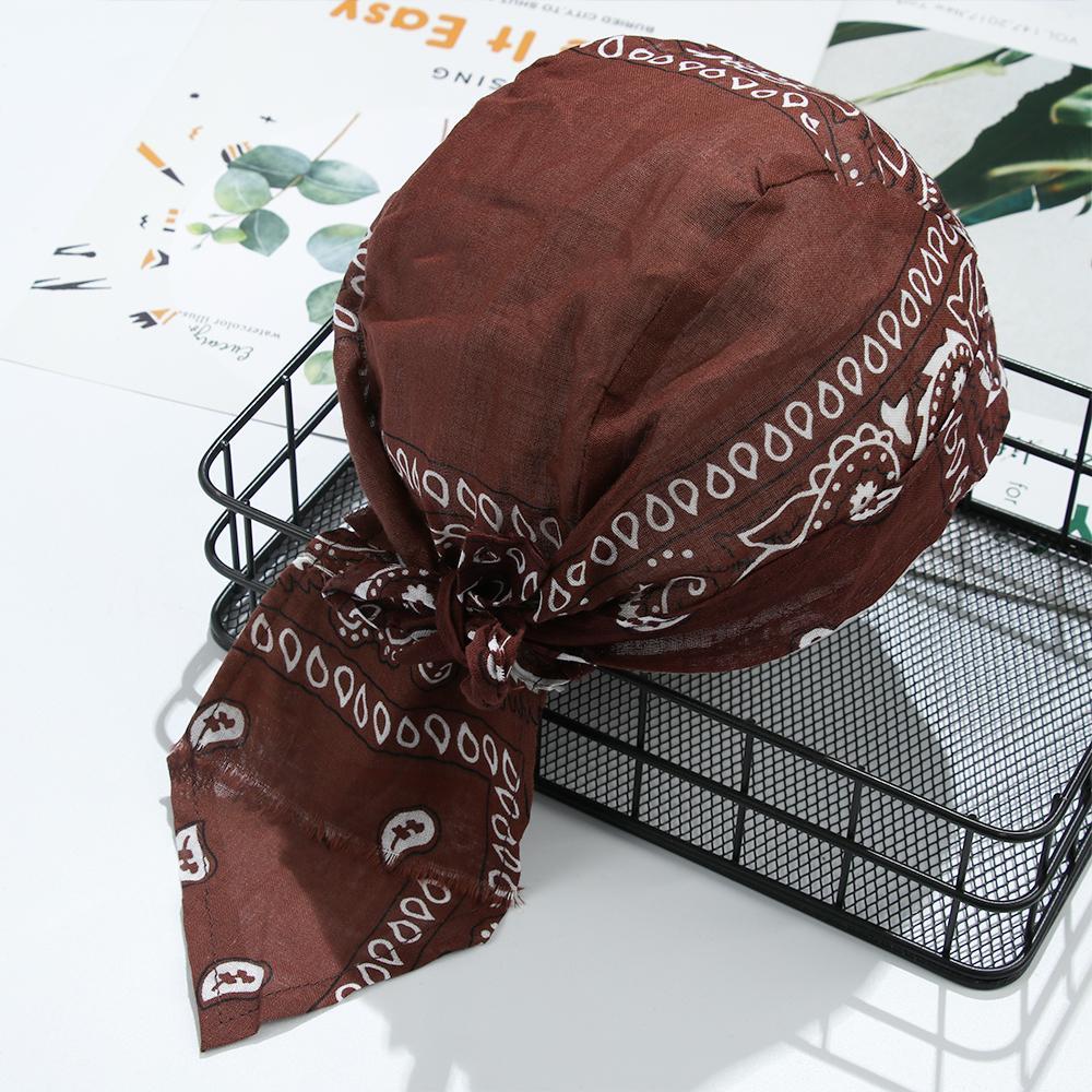 Men Women Quick Dry Cotton MuslimTurban Pirate Hat Hair Loss Cap Headscarf Bandana