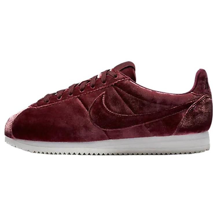 

Новые женские кроссовки Nike Classic Cortez Premium Velvet Maroon 862574-600 38.5