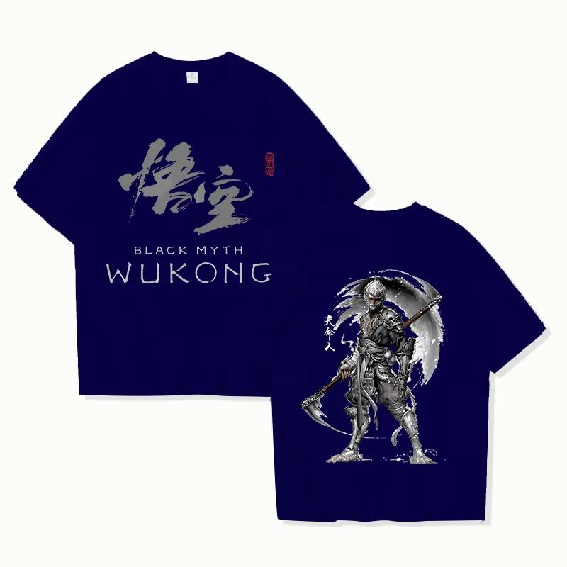 New Game Black Myth Wukong Print Tshirt Summer Fashion Loose Casual Tshirt Pure Cotton Streetwear Shirt Vintage Clothes