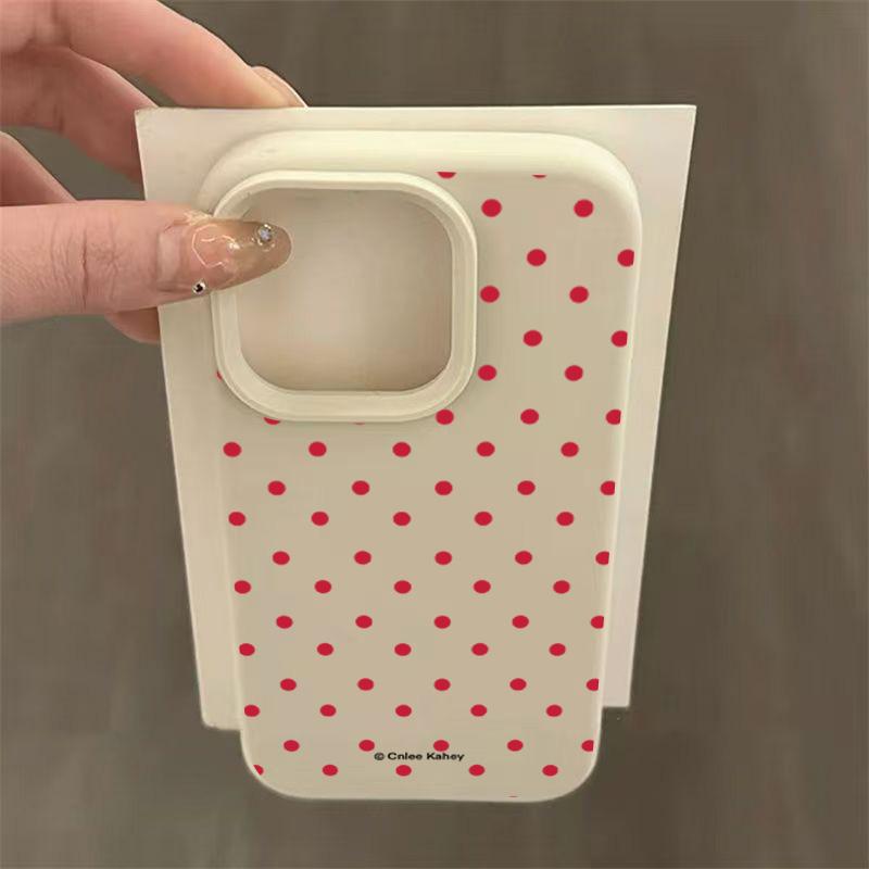 Red Dots Print Phone Case For iPhone 17 Pro Cases iPhone 17 Pro Max 16 15 14 Plus 13 12 11 17 Air Shockproof Bumper Cases Cover