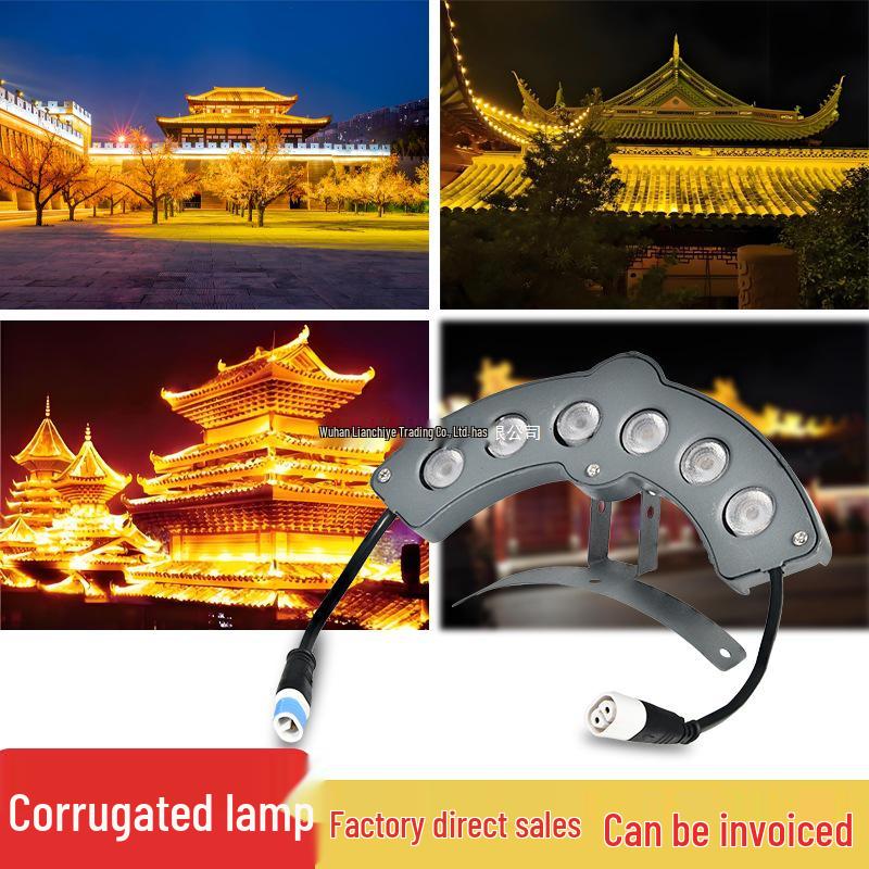 24V 6W Wasserdichte LED-Dachziegelleuchte für Außenbereiche, Tempel oder Pavillons