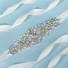 Ribbon Wedding Belt Silver Bridal Sashes Sweet Bridal Belt  Evening Party