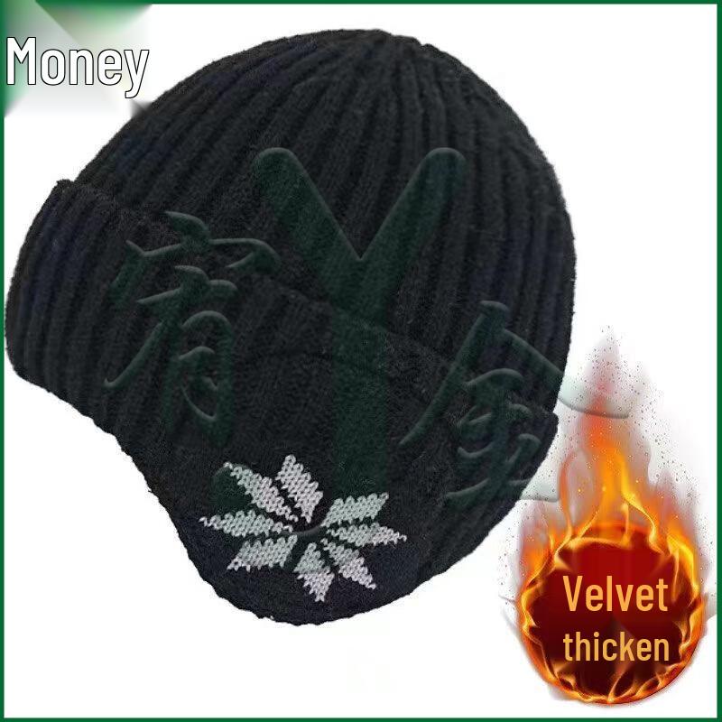 

Теплая вязаная шапка-бини с ушками