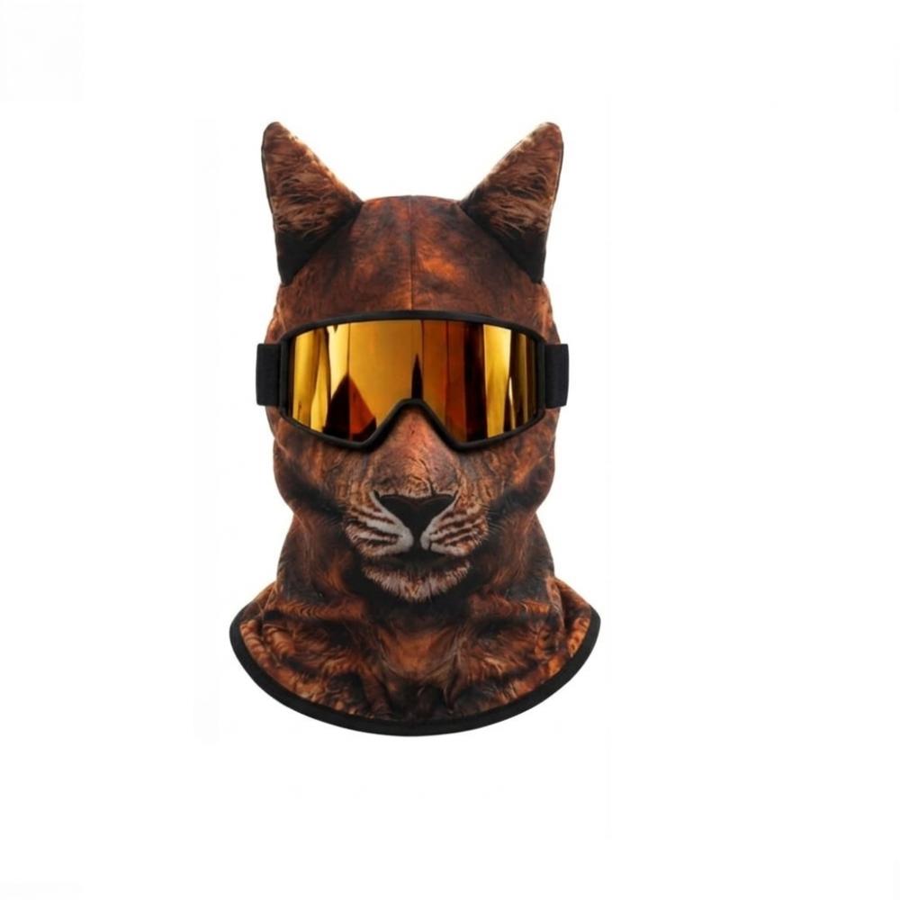 Soft Elastic Fabric Animal Face Ski Mask Vivid Animal Prints Animal Prints Mask  Outdoor Activities