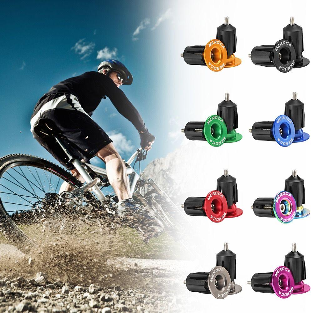 2pcs Aluminum Alloy Handlebar End Plug Bike Ornament Handlebar End Caps Bicycle Handlebar Plugs