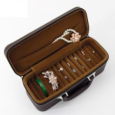 Boîte à Bijoux Portable Créative Colliers Boucles d'Oreilles Bagues Boîtes à Bijoux Plateau Luxe Séparateurs Présentoir Bracelets Ornements Rangement Accessoires Organisateur