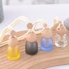 Frosted Glass Car Diffuser Bottle with Lanyard for Essential Oils - Refillable and Ideal for Home or Wardrobe Decor.