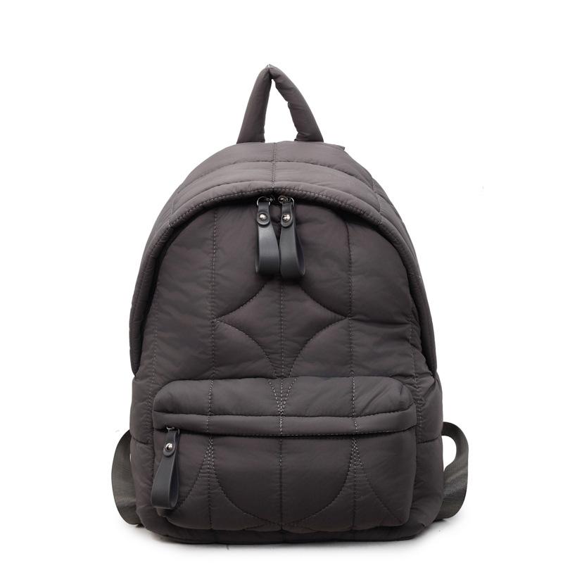 Schoolbag autumn and winter cotton clothes backpack 1011 new embroidered thread filled cotton women's backpack multi-compartment commuter leisure