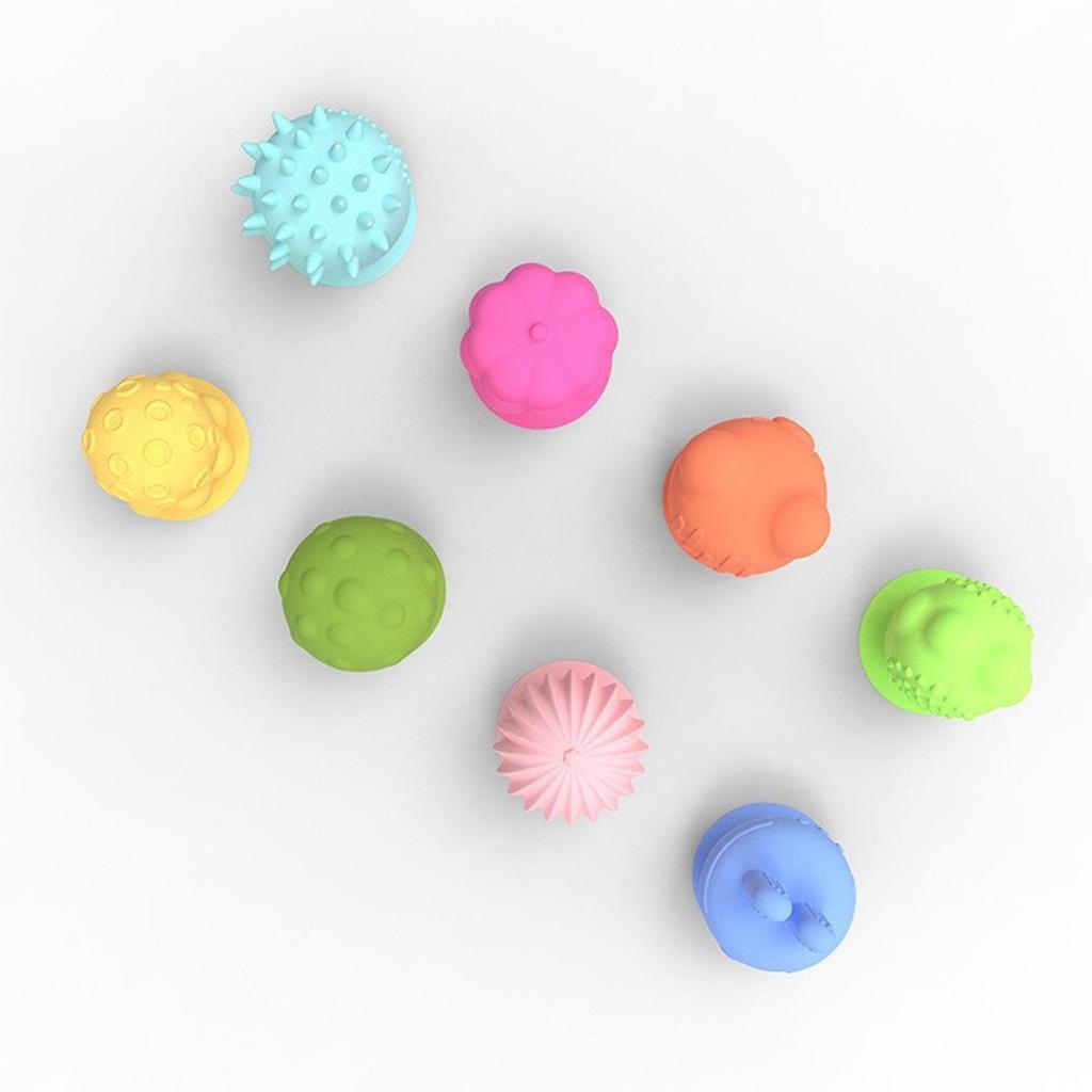 8Pcs Silicone Sensory Suction Cup Toy for Stress Relief and Relaxation with Texture Design for Kids and Adult Calming