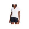 Under Armour FW24 Premier Series Soft Comfortable Quick-Dry Breathable Short Sleeve Polo Shirt Women Tops White Quartz 1388706-100