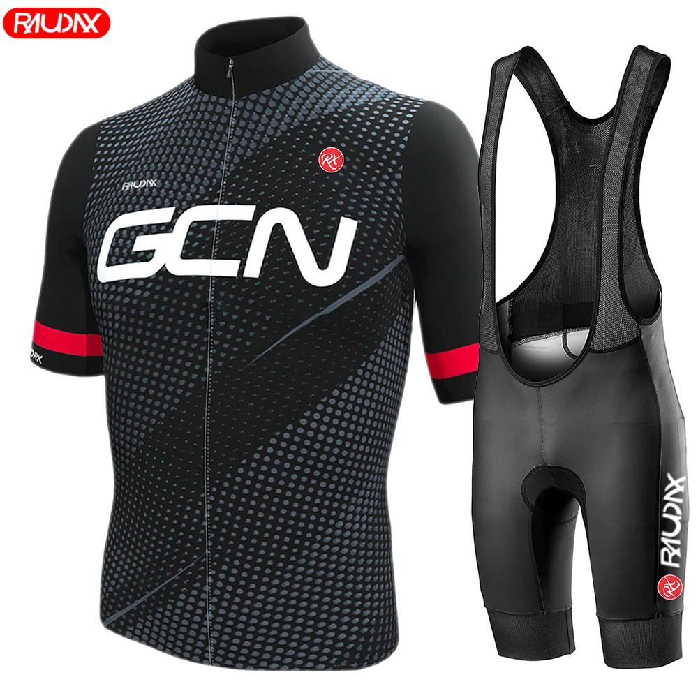 2026 Raudax Gcn Letnia Koszulka z Krótkim Rękawem Oddychająca Uniform Roweru Szosowego Koszulka MTB Zestaw Ubrań Rowerowych Męskie Ropa Ciclismo