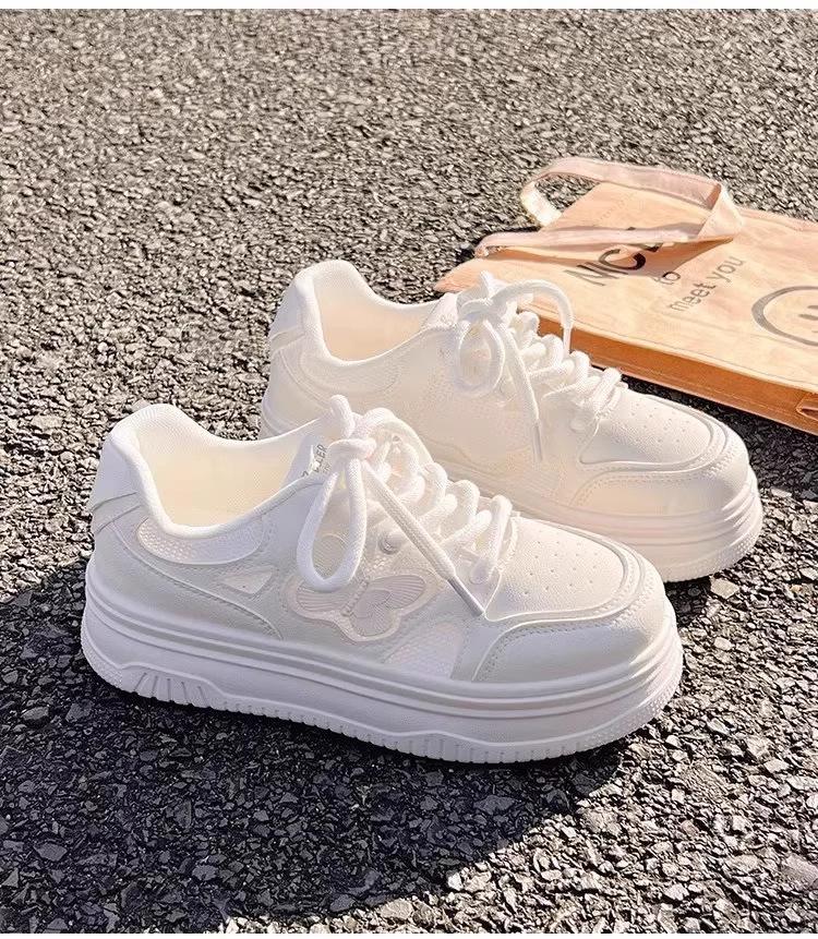 Spring and summer little white shoes women's 2025 new women's shoes platform casual shoes children versatile fashion with skirts sports board shoes
