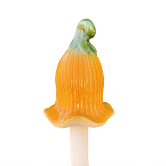Planter Insert Ceramic Mushroom Colorful Glazed Mushroom Decoration Hand-Painted Toadstools Sculptures
