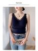 Women's Fleece-Lined Lace Camisole, Slim Fit Vest with Chest Pads.