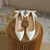 Fashion French High Heels, Women'S Thin Heels, Satin Engagement Shoes, High-End Feel, Xiuhe Wedding Dress, Two Pairs To Wear
