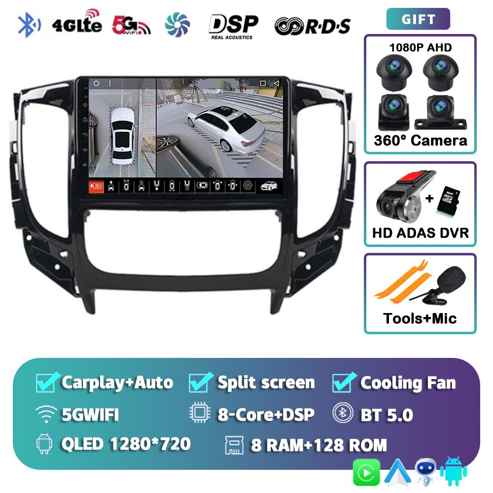Android 14 Carplay Car Radio For Mitsubishi Pajero Sport 3 L200 5 Triton 3 2015 2016 2017 2018 2019 Multimedia Video Player GPS