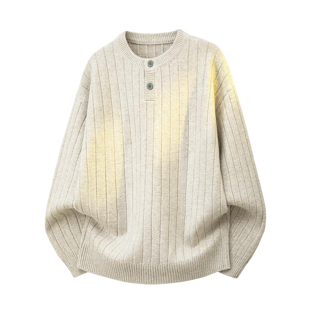 Fashion Casual Round Neck Long-sleeved Sweater Men's Long-sleeved Sweater Cardigan Men's Jacket Men's Coat Men's Shirt