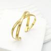 New Double-Line Cross Cool Style Bracelet: Simple, Versatile, Fashionable Light Luxury Wristband for Women