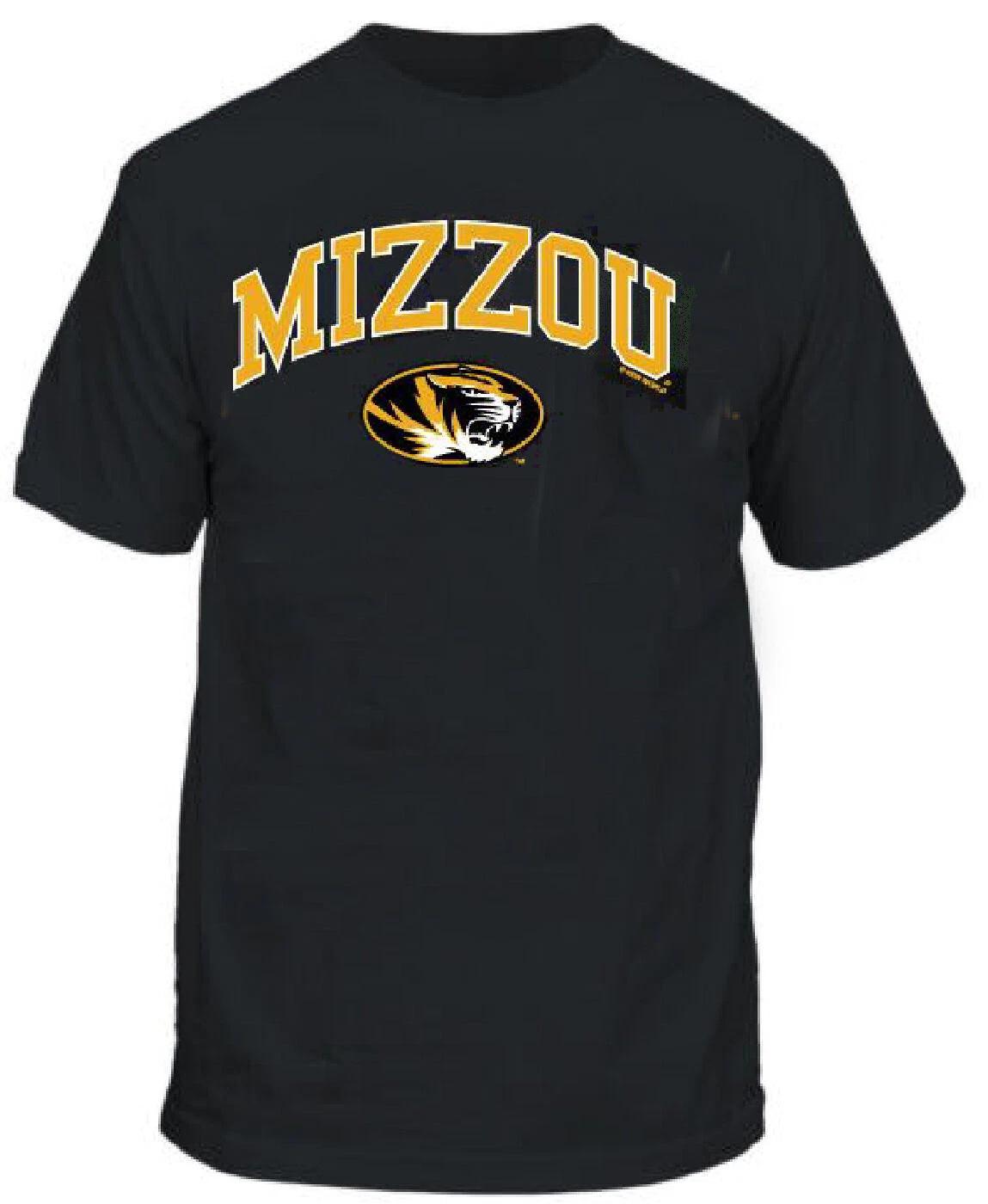 Missouri Tigers Men s Black Arch College Short Sleeve T shirt M