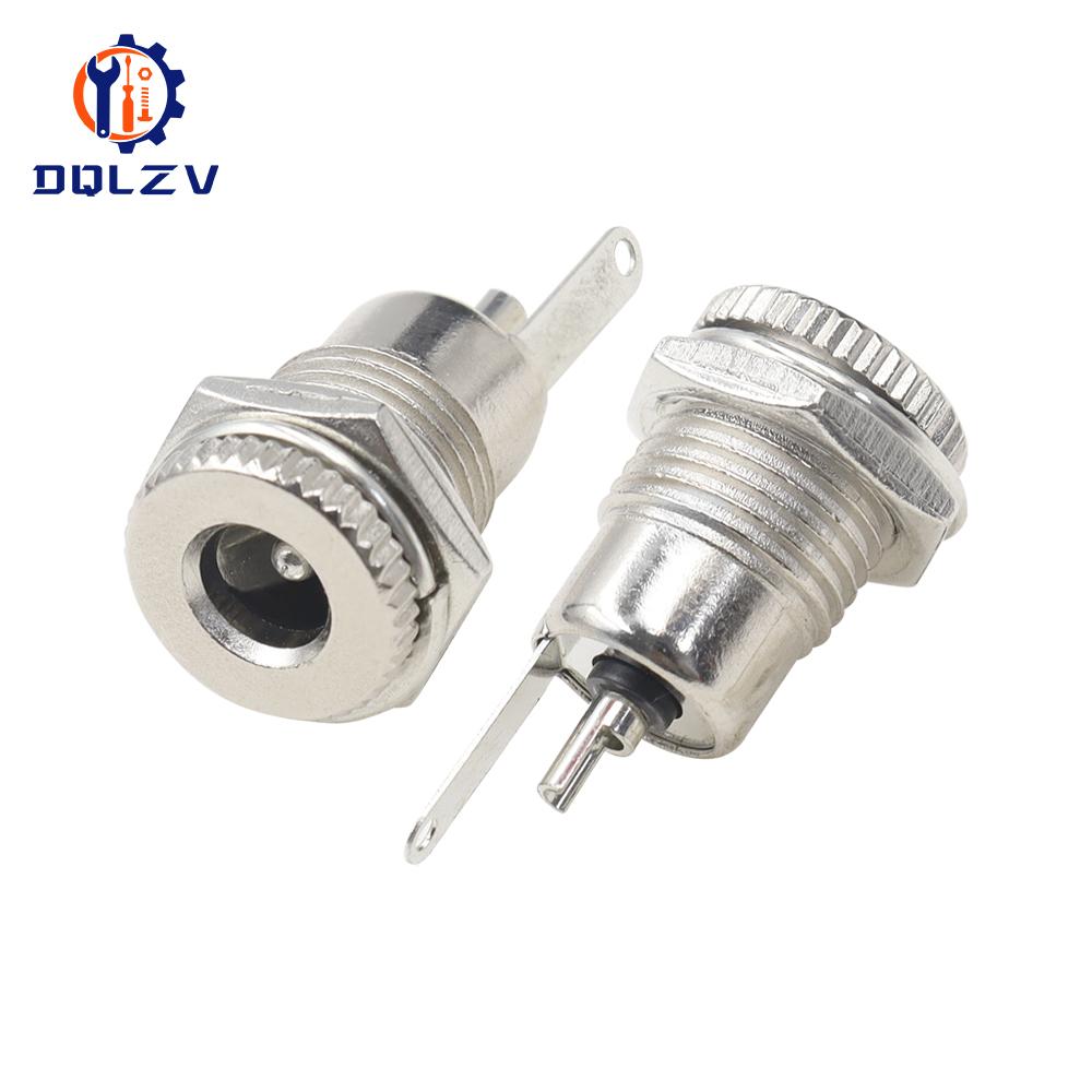 5.5*2.5mm DC Power Supply Male Plug Connector 5.5x2.1mm Female Metal Panel Mount Socket Jack DC Connectors Terminal Adapter