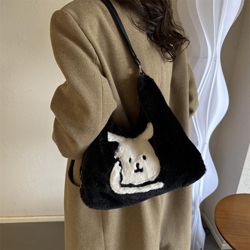 Simple Tote Bag New Winter Simple Casual Fashion Handbag Fashion Large Capacity Fashionable Shoulder Bag