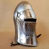 Medieval Knight Barbuta Helmet Mild Steel Barbuta Visored Warrior LARP Cosplay Halloween Silver Helmet