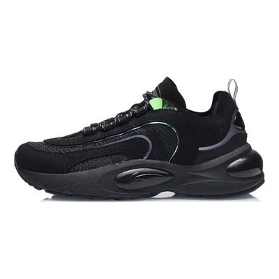 Li Ning V8 Support Cushioning Durable Low Top Running Shoes Women Sneaker Black ARHQ172-5