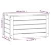 823614 vidaXL Boîte de rangement 59,5x36,5x33 cm Bois massif de pin