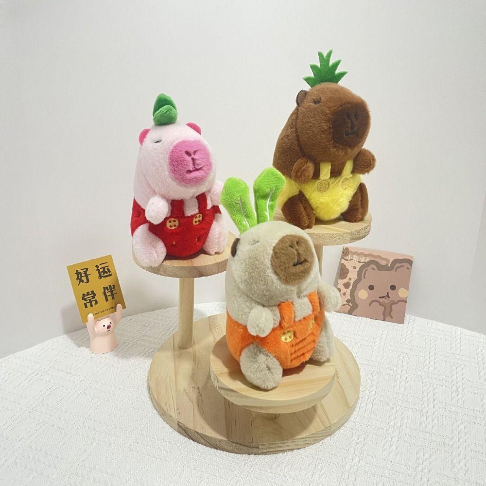 

Мультфільм капібара моделювання капібара кулон багатобарвна пухнаста лялька тварин подарунок на день народження коричневий