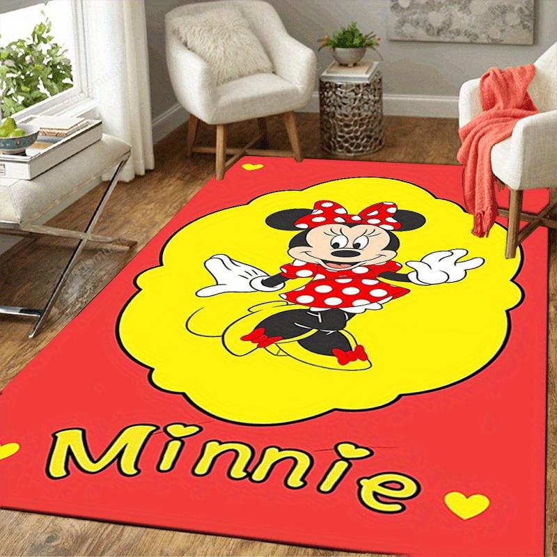 1pc Minnie Pattern Area Rug Soft Flannel Floor Mat for Living Room,Office,Bedroom and Carpet