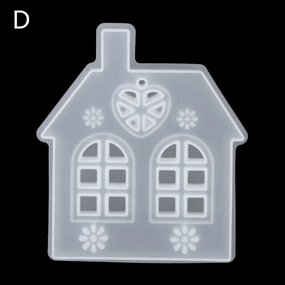 DIY Pendant Resin Crystal Epoxy Mould Christmas Tree Elk Pendant Decoration Hanging Tags Resin Silicone Mould