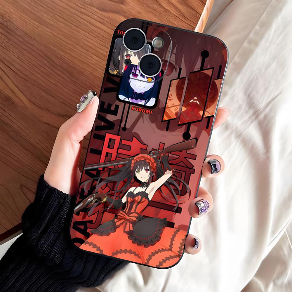 Anime Date A Live Tokisaki Kurumi Cute Phone Case For IPhone 17 Pro Max 16 15 14 Pro Max 13 11 X Xs Xr 8 7Plus Silicone Cover