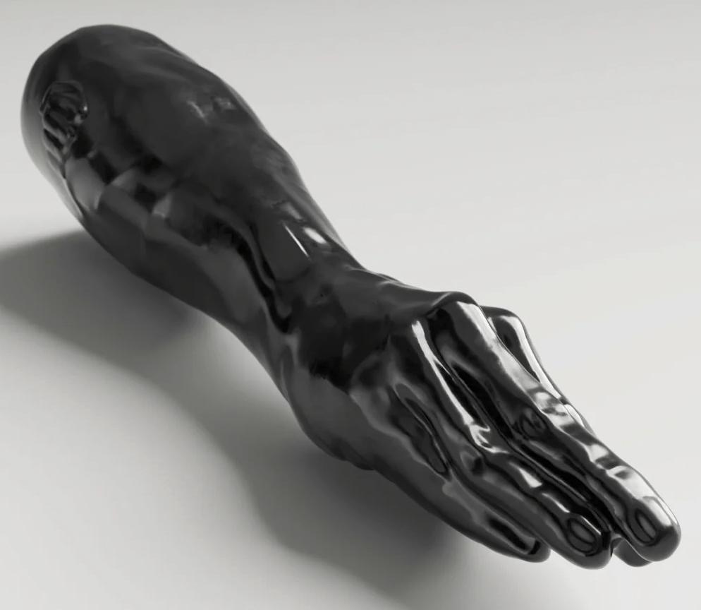 Dildo steroideo tutto nero ABS15 Backstroke 35 x 11 cm