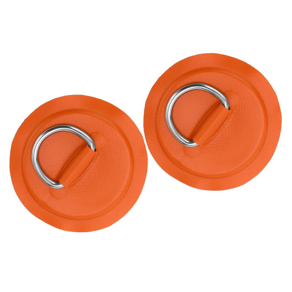 D Ring Pad Patch PVC Inflatable Boat Raft Dinghy Canoe Surfboard Kayak Tie Down FittingOrange
