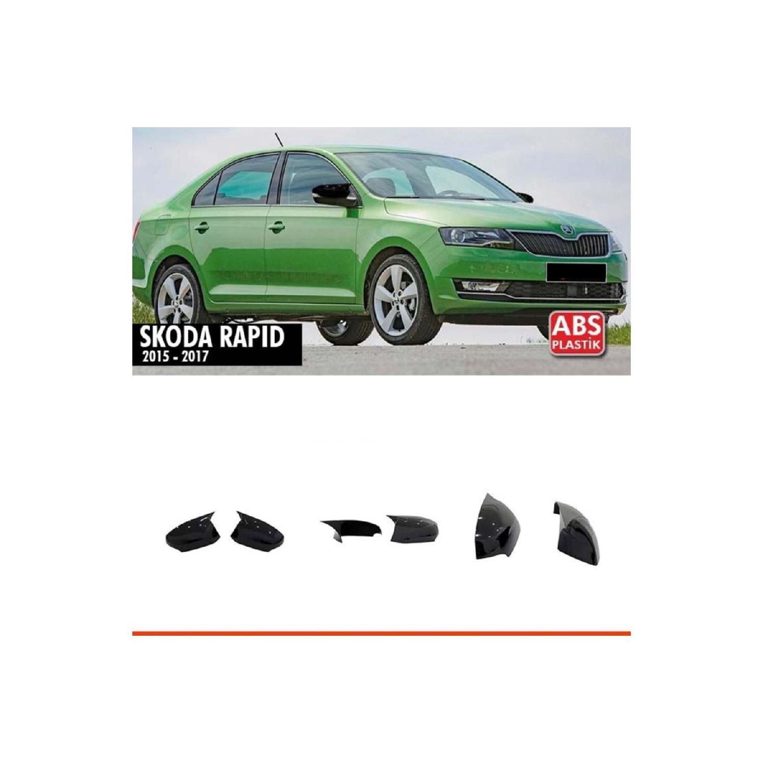 

Для Skoda Rapid Batman Bat Зеркальный чехол Piano Black/2015-2017 (с сигналами)