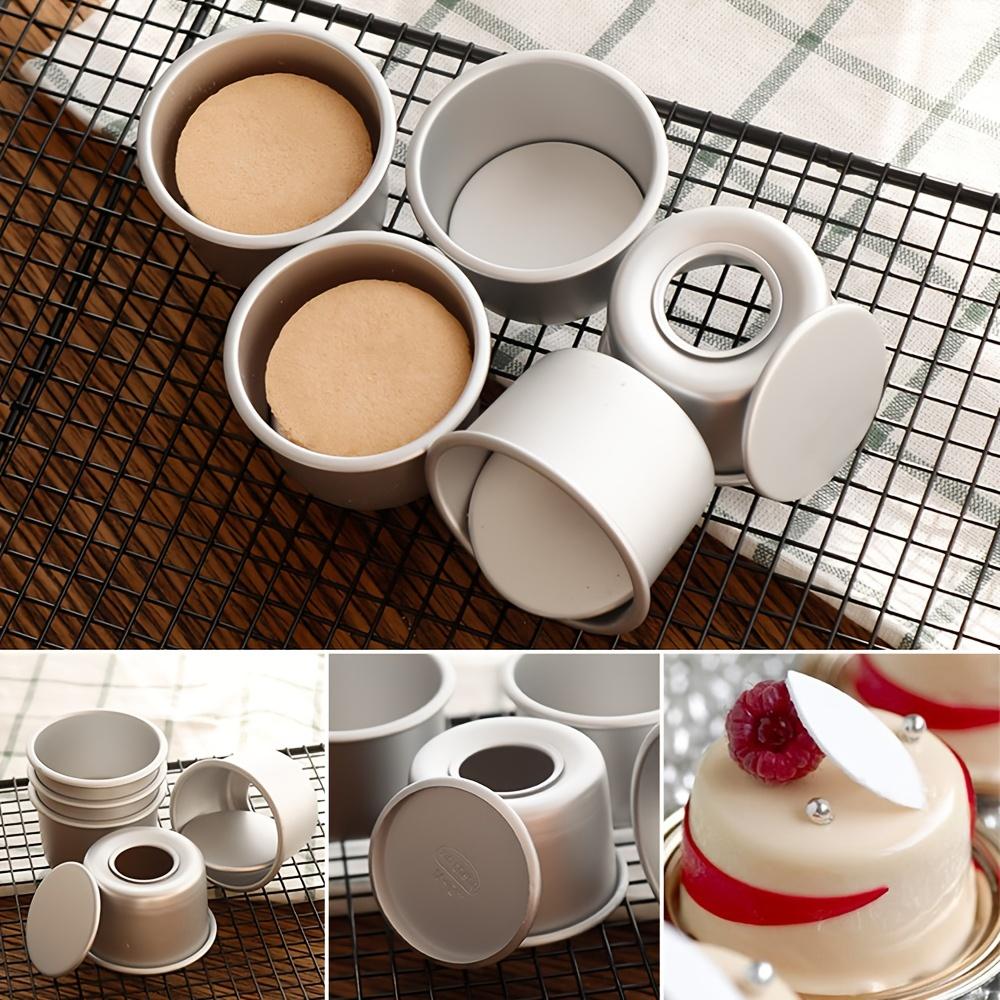 1 Pcs Non-Stick 2-Inch Round Mini Cake Pan with Removable Bottom - Perfect for Cheesecakes, Bread, Pizza, Chiffon, and Fondant - DIY Cooking Tool