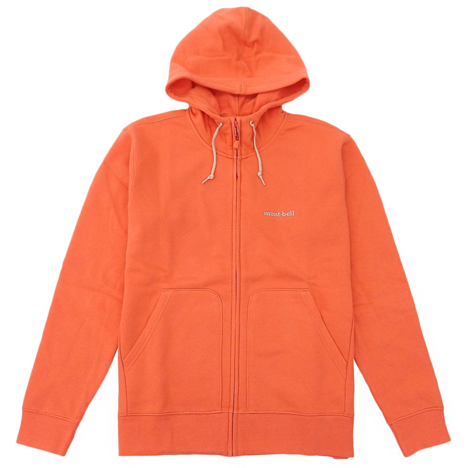 mont-bell men s relaxed wear cotton sweat zip parka 2104849 coral pink / s