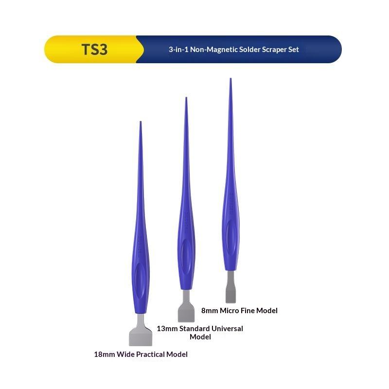 3In1 Solder Paste Blade Set For Mobile Phone Chip Cpu Bga Reballing Stencil Scraper Tools