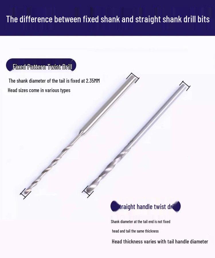 2.35mm Shank High-Speed Steel Micro Twist Drill for Woodworking and Amber Drilling