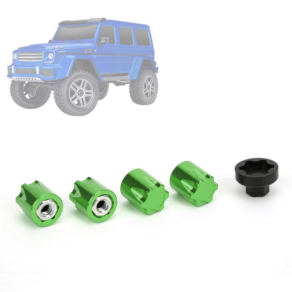4pcs Wheel Rim Center Cap M4 Nut Fit for Traxxas TRX4 for Axial SCX10 90046 D90 for Tamiya
