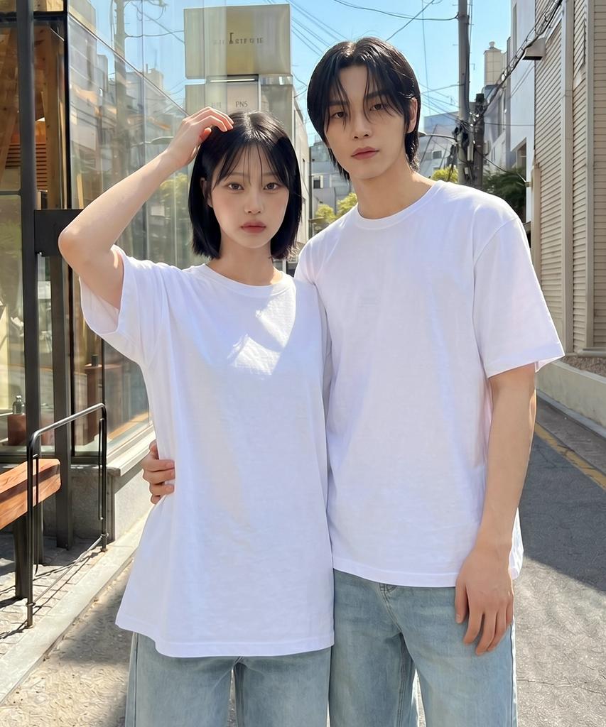 Hapeunain Modern Basic Plain Short Sleeve T-Shirt I05Brd_Hbx11329