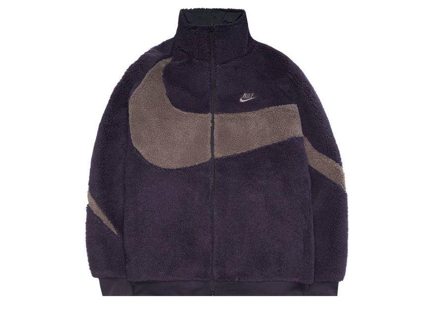 Nike Big Swoosh Reversible Boa Jacket Cave Purple L