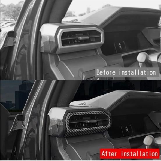 For Toyota Tacoma 2024-2025 Dashboard Air Vent Cover Trim Carbon fiber Kit 2pc